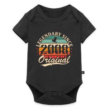 2008 Vintage Retro Birthday Gift - Baby Premium short-sleeve bodysuit - black - Front