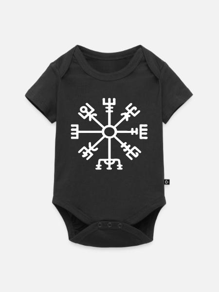 Runenkompass-Siegel - Baby Premium Kurzarmbody - Schwarz