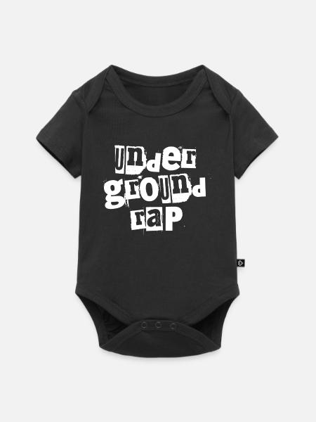 Underground-Rap-Typografie - Baby Premium Kurzarmbody - Schwarz