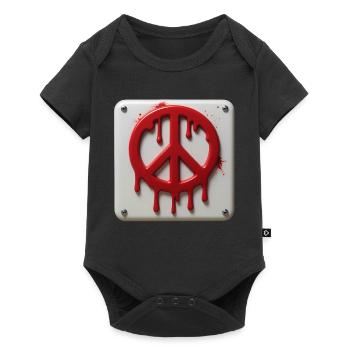 PEACE EMERGENCY #2 - peace & love - Body à manches courtes Premium Bébé - noir - Devant