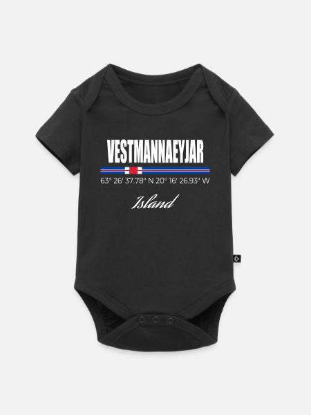 Vestmannaeyjar - Baby Premium Kurzarmbody - Schwarz