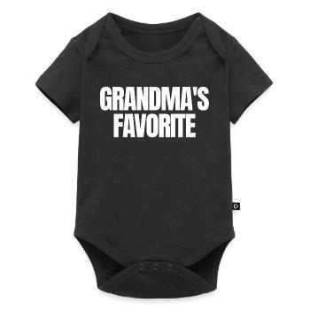 Petit-enfant préféré Drôle Je suis le préféré de Mamie - Body à manches courtes Premium Bébé - noir - Devant