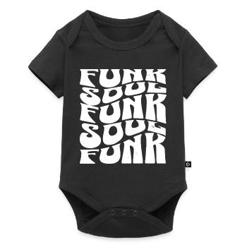 Funk et Soul Musique Typographie Audacieuse - Body à manches courtes Premium Bébé - noir - Devant
