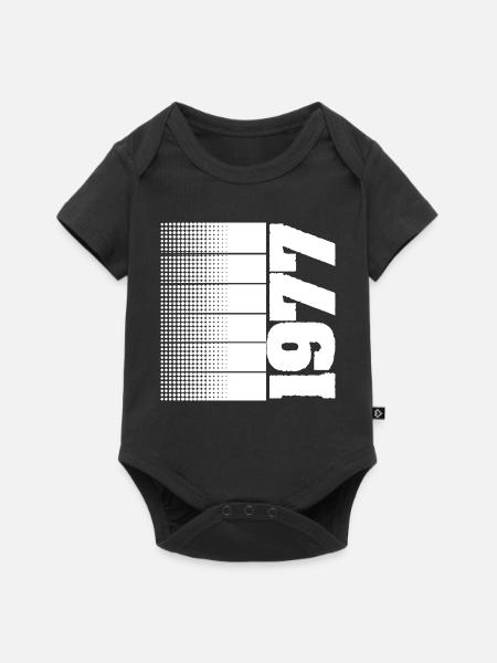 1977 - Baby Premium Kurzarmbody - Schwarz