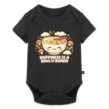 Ramen Bowl Kawaii Japonais - Body à manches courtes Premium Bébé - noir - Devant