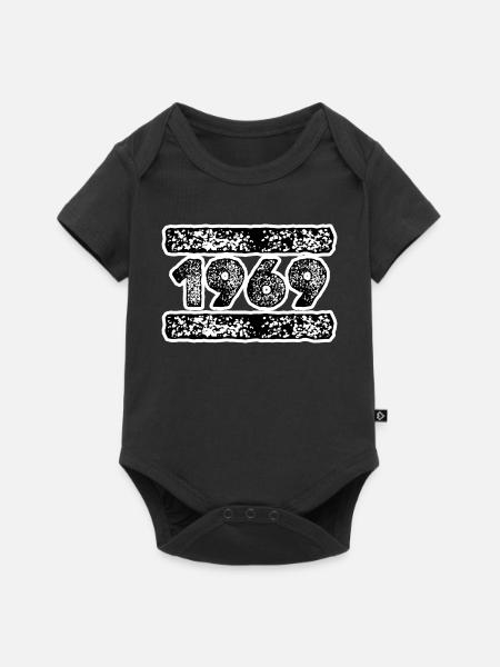 Jahreszahl 1969 - Baby Premium Kurzarmbody - Schwarz
