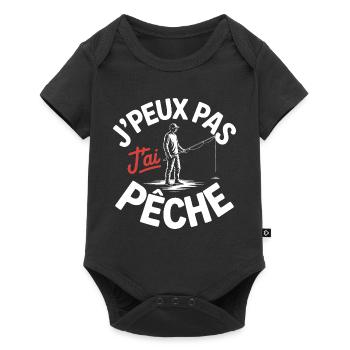 I can't I fished - Baby Premium short-sleeve bodysuit - black - Front