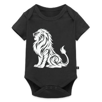 Tribal Lion Silhouette - Body à manches courtes Premium Bébé - noir - Devant