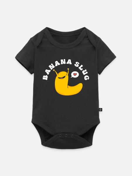 Banane Schnecke - Baby Premium Kurzarmbody - Schwarz