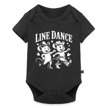 Souris de danse en ligne rétro - Body à manches courtes Premium Bébé - noir - Devant