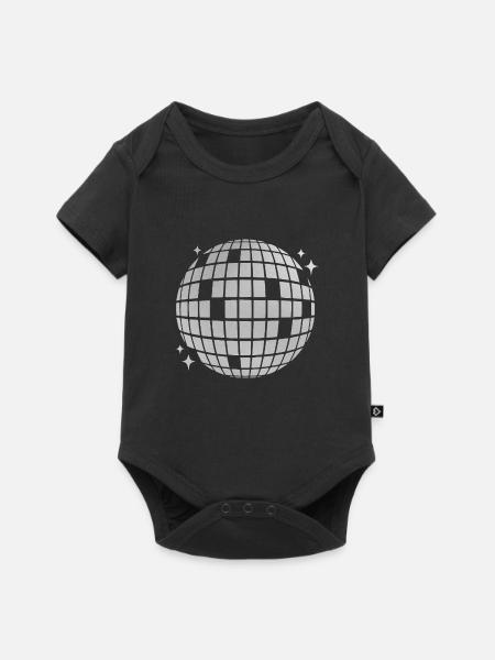 Discokugel-Mosaik Glanz - Baby Premium Kurzarmbody - Schwarz
