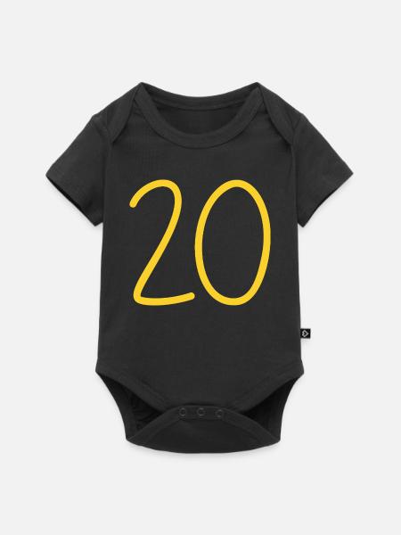 20 - Baby Premium Kurzarmbody - Schwarz