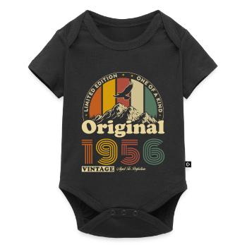 1956 Vintage Retro Birthday Gift - Baby Premium short-sleeve bodysuit - black - Front