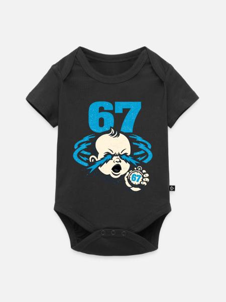 67 six seven - gen z - Baby Premium Kurzarmbody - Schwarz