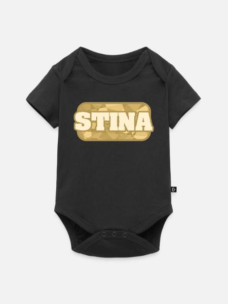 Stina als Gesundheit - Baby Premium Kurzarmbody - Schwarz