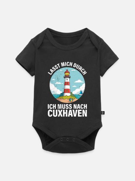 Nordsee Urlaub ICH MUSS NACH CUXHAVEN Lustiges - Baby Premium Kurzarmbody - Schwarz
