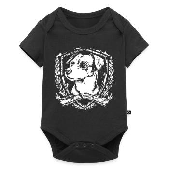 Guardian dog in the coat of arms - Baby Premium short-sleeve bodysuit - black - Front