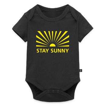 STAY SUNNY - Baby Premium short-sleeve bodysuit - black - Front