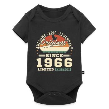 1966 Vintage Rétro Cadeau D'anniversaire - Body à manches courtes Premium Bébé - noir - Devant