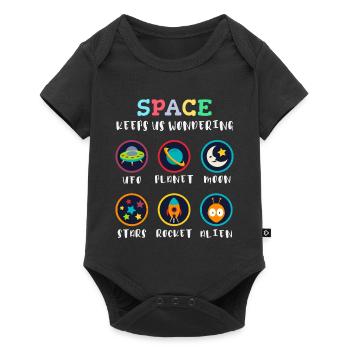 Space arouses curiosity - Baby Premium short-sleeve bodysuit - black - Front
