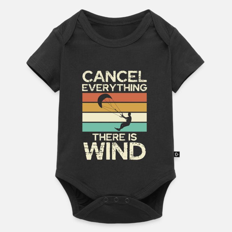Cancel Everything There Is Wind - Baby Premium Kurzarmbody - Schwarz