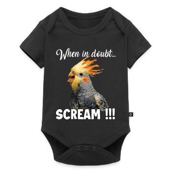 Creative Gifts Cockatoo Holder and Cockatiel - Baby Premium short-sleeve bodysuit - black - Front