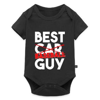 Best Baseball Guy Funny Sports Typography Art - Baby Premium short-sleeve bodysuit - black - Front