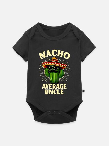 Kein Durchschnitts Onkel Nacho Average Uncle - Baby Premium Kurzarmbody - Schwarz