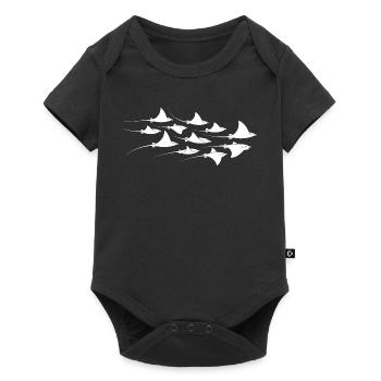 Manta Rochen Teufelsrochen Stachelrochen Taucher - Baby Premium Kurzarmbody - Schwarz - Vorne