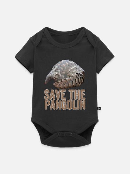 Rettet das Pangolin - Baby Premium Kurzarmbody - Schwarz