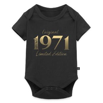 55e anniversaire Original janvier Né en 1971 - Body à manches courtes Premium Bébé - noir - Devant