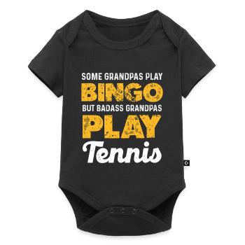 Grand-père Dur à cuire Tennis - Body à manches courtes Premium Bébé - noir - Devant