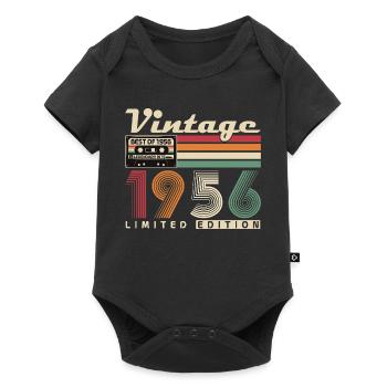 Original 1956 Vintage Vintage Anniversaire Rétro - Body à manches courtes Premium Bébé - noir - Devant