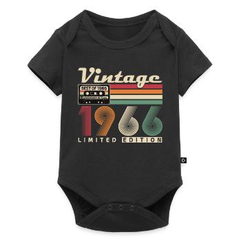 Original 1966 Vintage Vintage Birthday Retro - Baby Premium short-sleeve bodysuit - black - Front