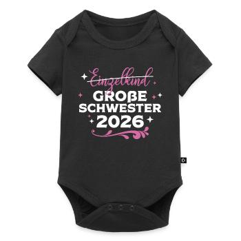 Grande Sœur Bébé Bébé Grossesse 2026 - Body à manches courtes Premium Bébé - noir - Devant