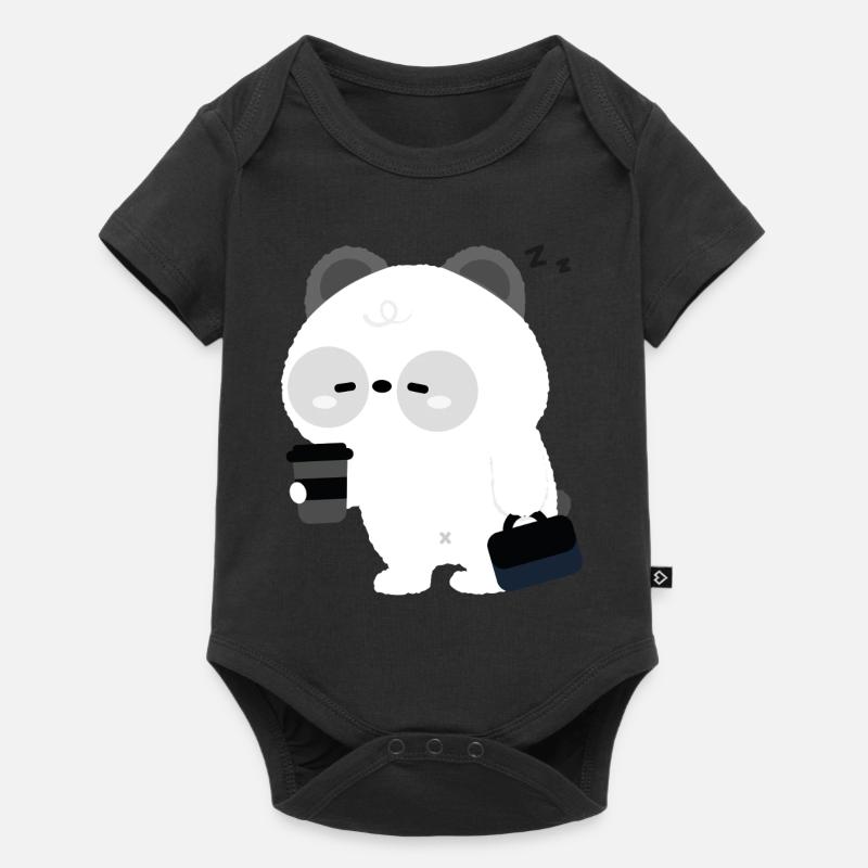 Panda Coffee Break - Baby Premium short-sleeve bodysuit - black