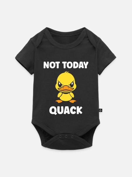 Grumpy Duck nicht heute - Baby Premium Kurzarmbody - Schwarz