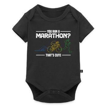 Marathon Humor - You Ran A Marathon? Thats Cute - Baby Premium short-sleeve bodysuit - black - Front
