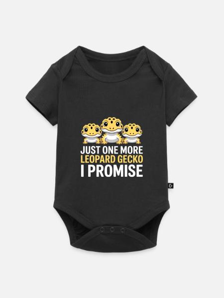 Leopardgekko-Trio Versprechen - Baby Premium Kurzarmbody - Schwarz