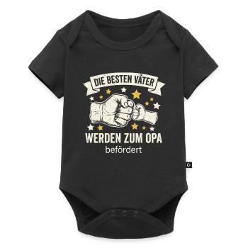 The best fathers are promoted to grandpa I Birth - Baby Premium short-sleeve bodysuit - black - Front