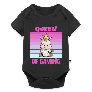 game queen controller - Baby Premium Kurzarmbody - Schwarz - Vorne