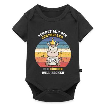 The queen wants to gamble - Baby Premium short-sleeve bodysuit - black - Front