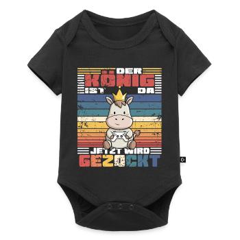 Game König computerspiel - Baby Premium Kurzarmbody - Schwarz - Vorne