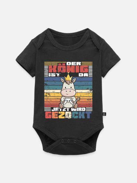 Game König computerspiel - Baby Premium Kurzarmbody - Schwarz
