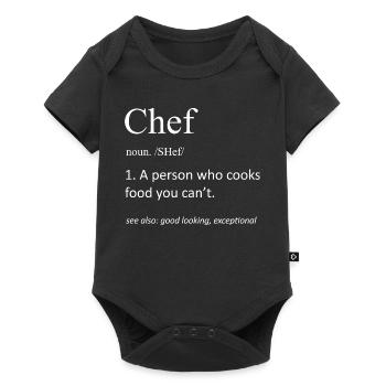 Chef Definition Funny Culinary Cooking Girl Dad - Baby Premium short-sleeve bodysuit - black - Front