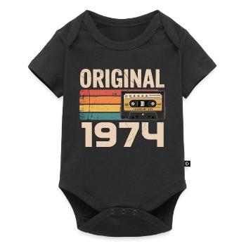 Original 1974 Vintage 1974 Retro Anniversary - Baby Premium short-sleeve bodysuit - black - Front