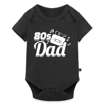 80s Dad - Baby Premium short-sleeve bodysuit - black - Front