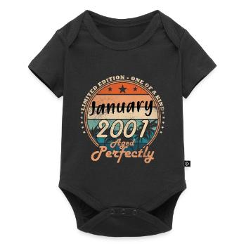 25e anniversaire Original janvier 2001 - Body à manches courtes Premium Bébé - noir - Devant