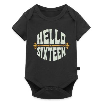 Bonjour Sixteen 16 Years Retro - Body à manches courtes Premium Bébé - noir - Devant