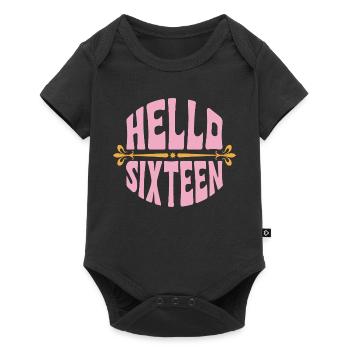 Hello Sixteen Pink Gold - Baby Premium short-sleeve bodysuit - black - Front